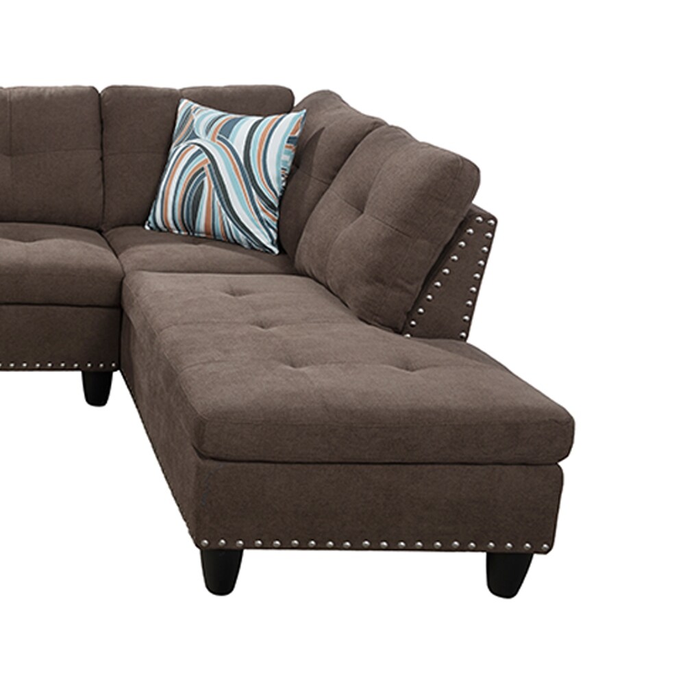 Sectional Sofa Set w/ Drop Down Table