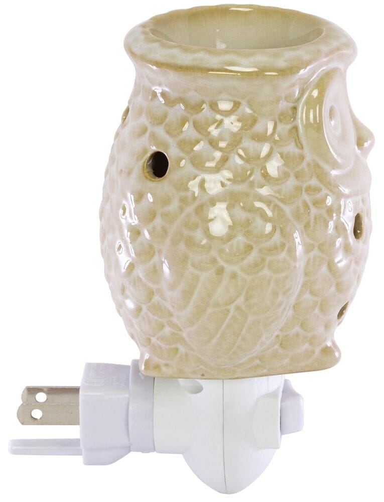 Plug-In Fragrance Wax Melt Warmer (Antique White Ceramic Owl)