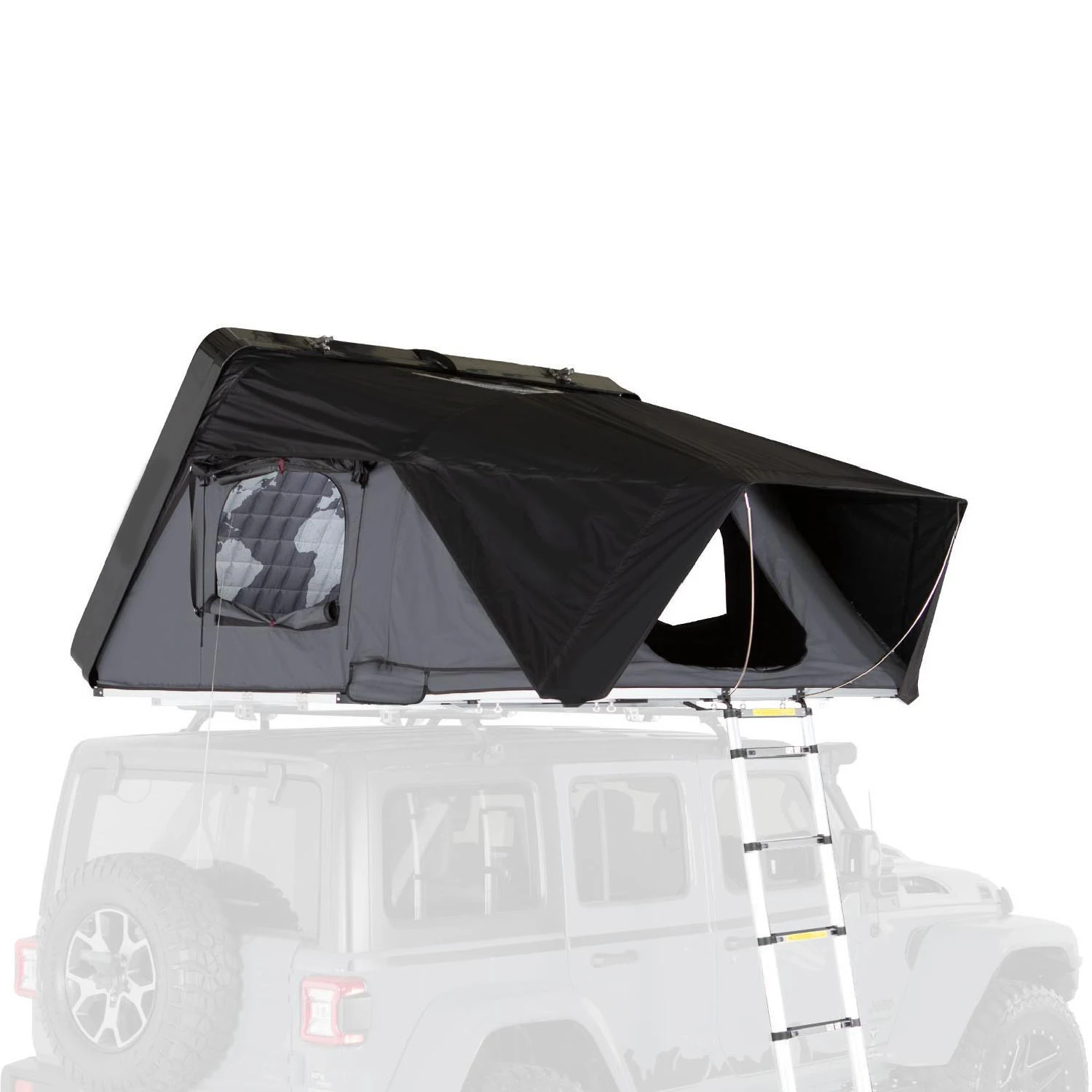 hard shell Vehicle Car Trailer Roof Top Tent  Aluminum Rack Roof Top canvas Tents For Camping Windbreak Overland  One Bedroom