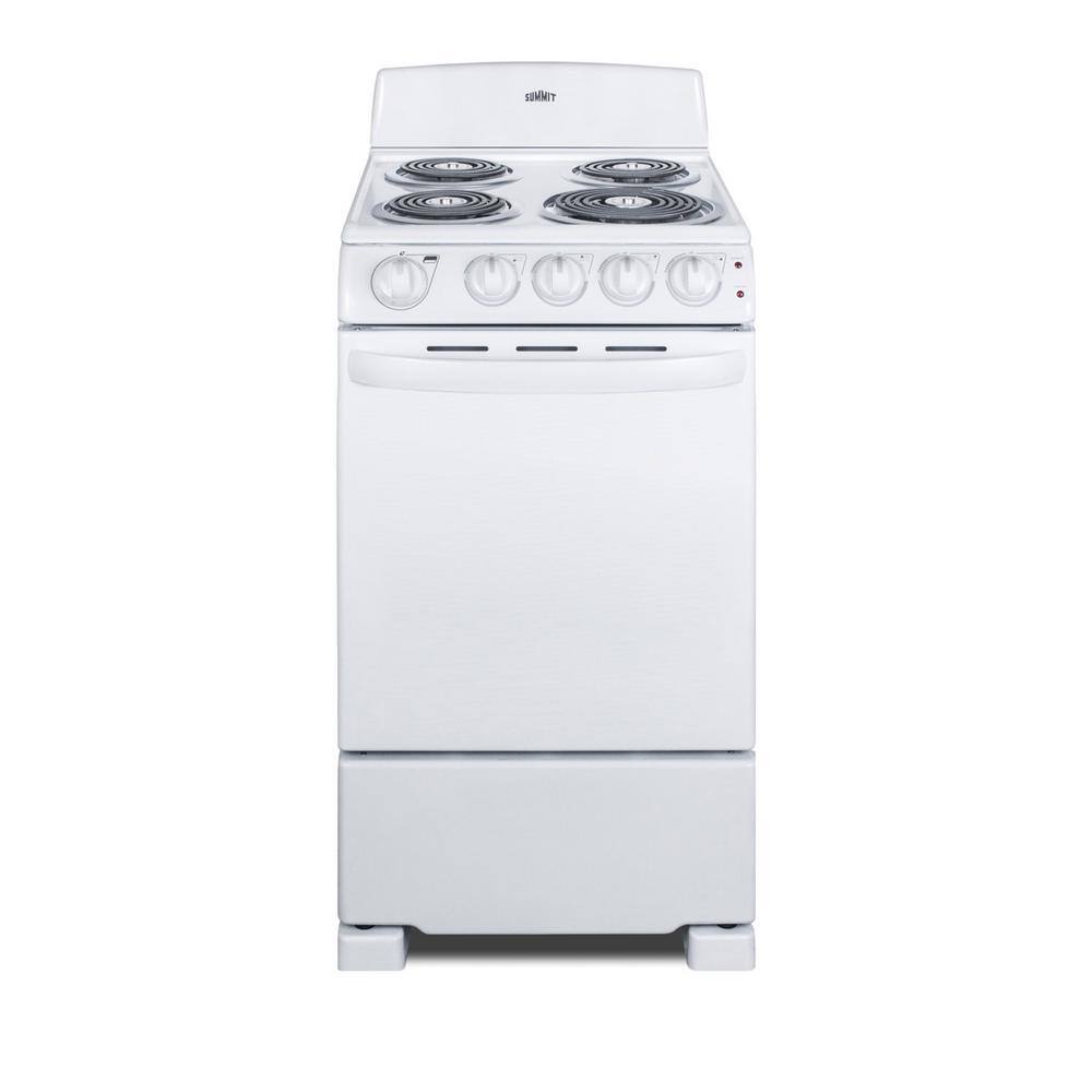 Summit Appliance 20 in. 2.3 cu. ft. Electric Range in White RE203W1