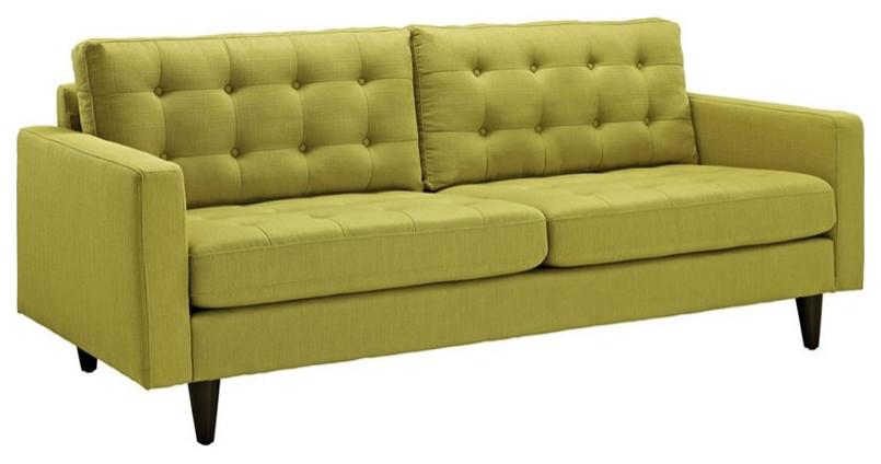 Empress Upholstered Fabric Sofa   Midcentury   Sofas   by Homesquare  Houzz