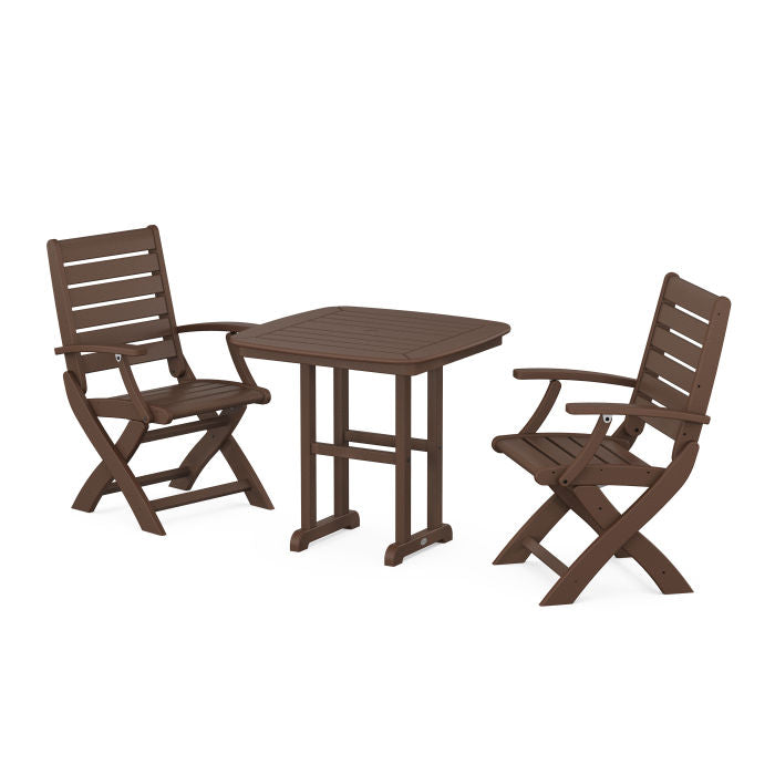 Polywood Signature Folding Chair 3-Piece Dining Set PWS1224-1