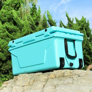 BTMWAY 65 qt. Blue Outdoor Portable Camping Cooler with Wheels Ice Chest with 54 Can Capacity Keeps Ice for up to 5 Days CXXBE-GI102234W321-Cooler01