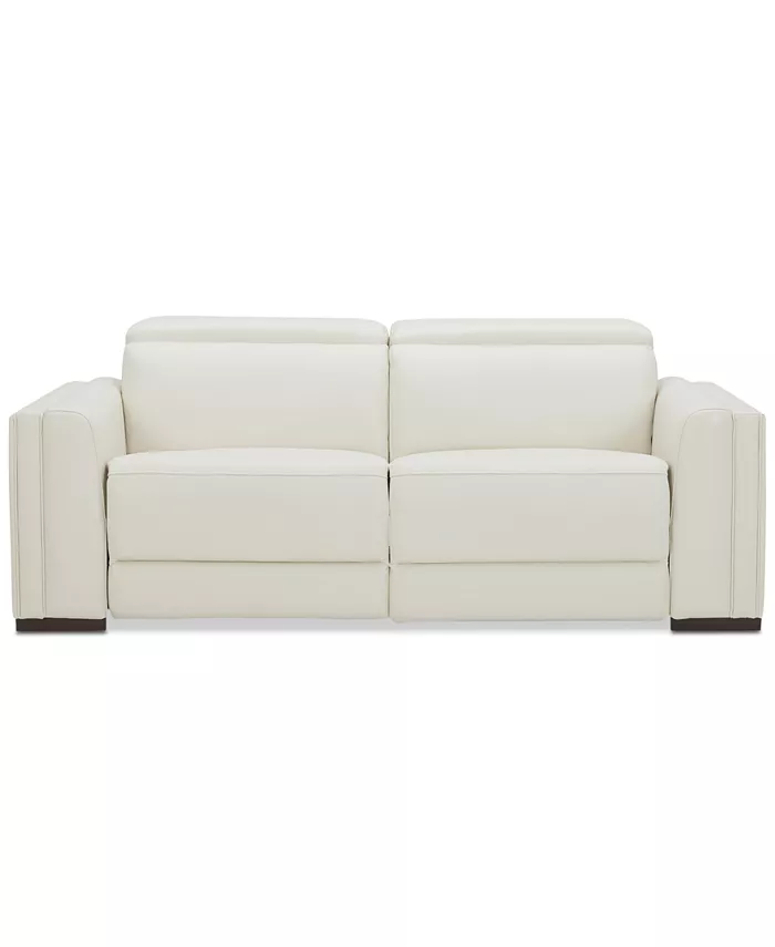 Furniture Jenneth 2-Pc. Leather Sofa with 2 Power Recliners