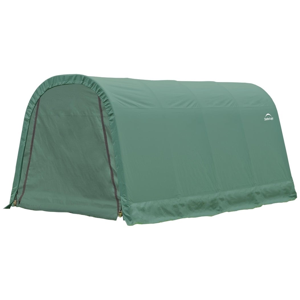 ShelterLogic 77823 10x16x8 Round Style Shelter- Grey Cover