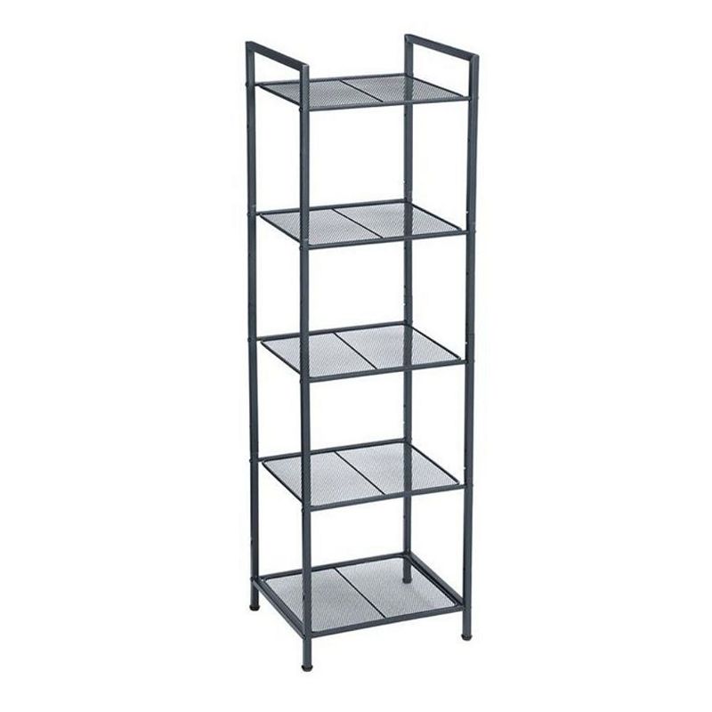 BreeBe Black 5-tier Metal Storage Rack for Kitchen