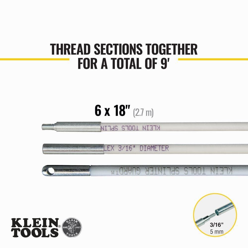 Klein Tools 9' Mid Flex Glow Rod Set 56409 from Klein Tools