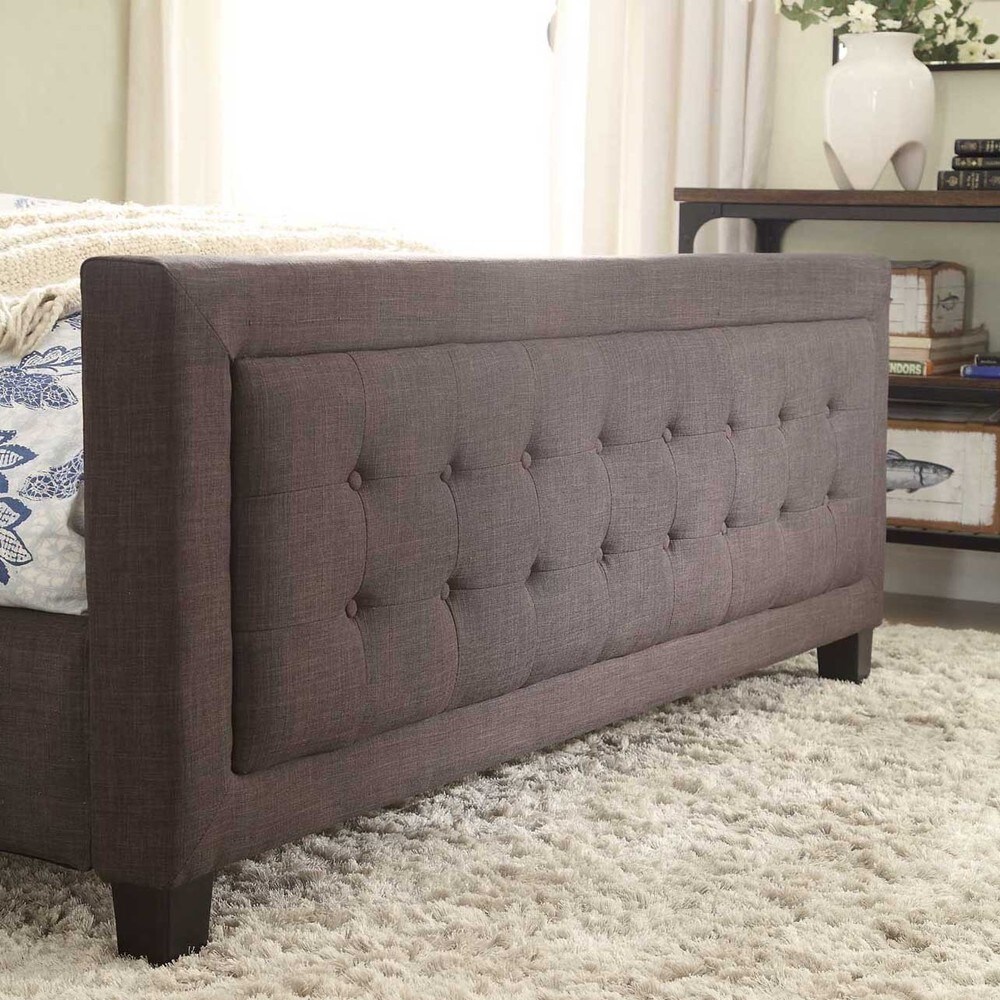 Bellevista Square Button tufted Upholstered Bed by iNSPIRE Q Bold