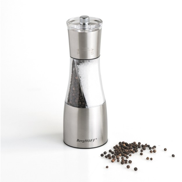 Berghoff Essentials Salt amp Pepper Mill Corrosion Resistance Acrylic Holder Ceramic Grinding Mechanism