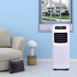 Costway 9000 BTU Portable Air Conditioner and Dehumidifier Function in White with Window Kit Remote EP23048