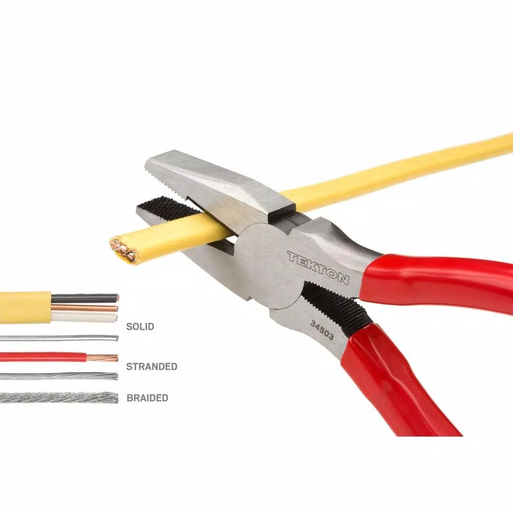 TEKTON Slip Joint， Diagonal， Linemanand#8217;s， Long Nose Pliers Set (4-Piece) and#8211; XDC Depot