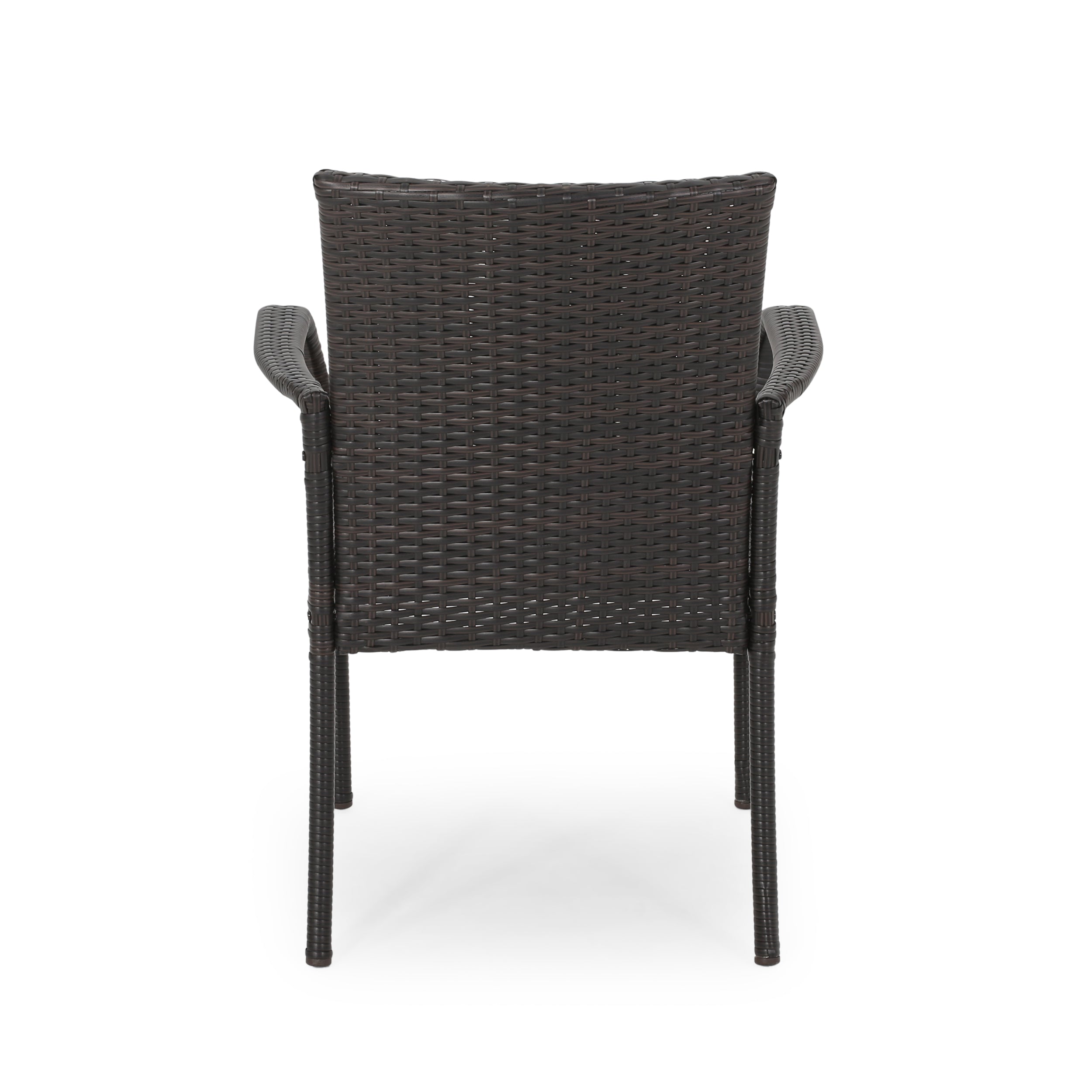 Bannon Outdoor Contemporary Wicker Dining Chair (Set of 2)