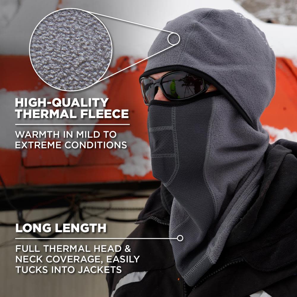 Ergodyne N Ferno 6823 Balaclava Face Mask Windproof Hinged Lime