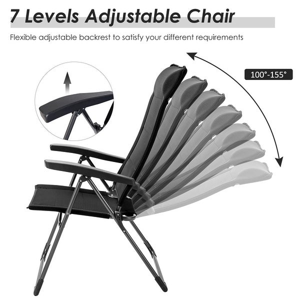 2PCS Portable Patio Folding Dining Chairs