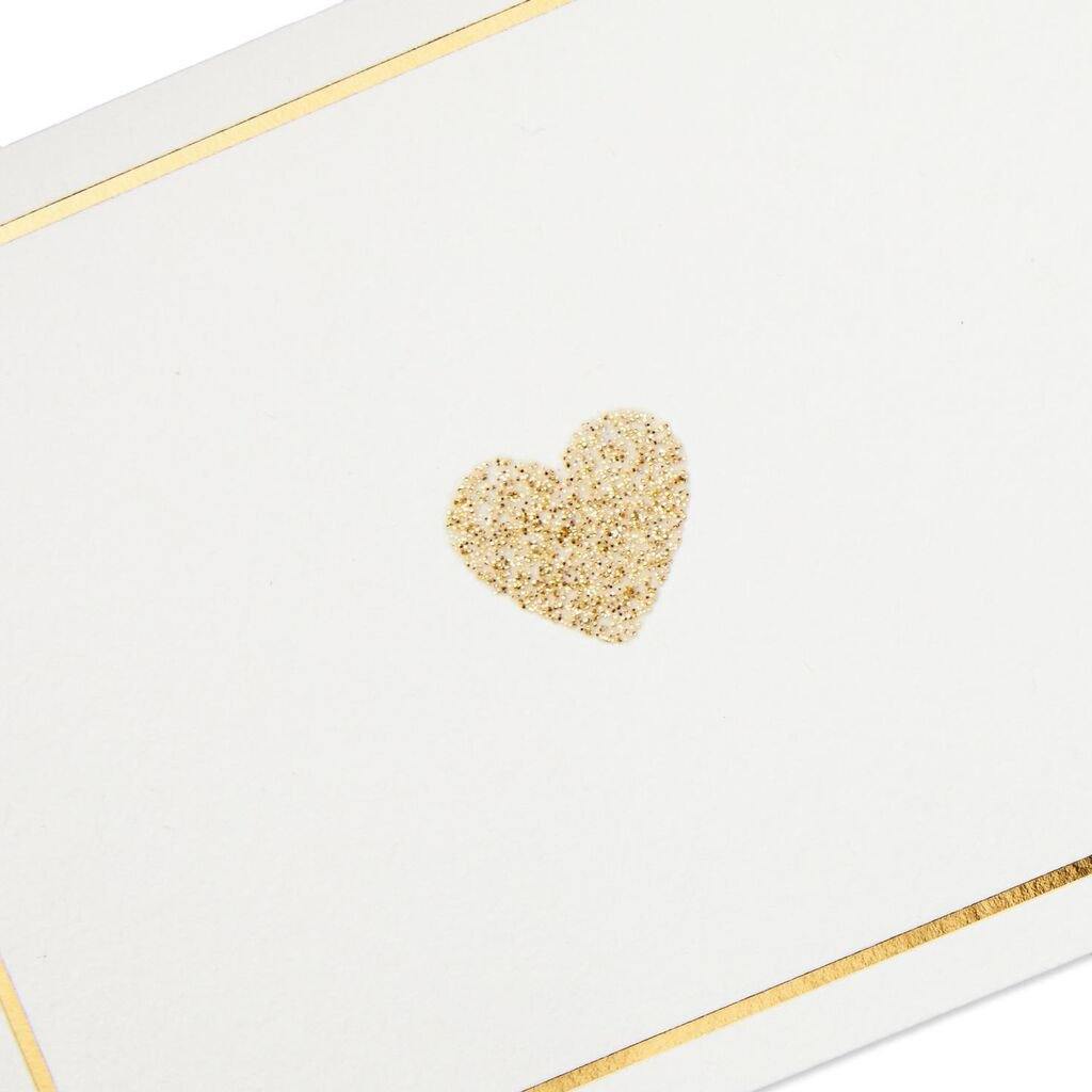 Hallmark  Glittery Gold Hearts Blank Note Cards, Box of 10