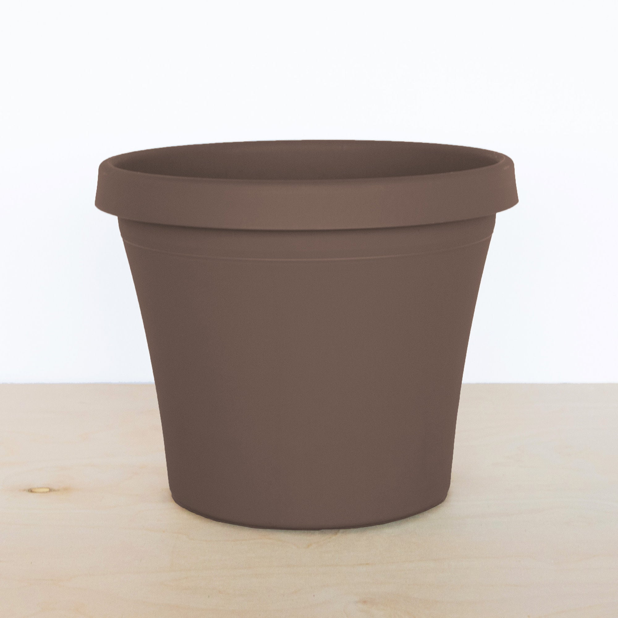 Bloem Terra Pot Round Planter: 24" - Chocolate - Matte Finish, Durable Resin, Traditional Style Pot, For Indoor and Outdoor Use, Gardening, 16 Gallon Capacity, Saucer Not Included