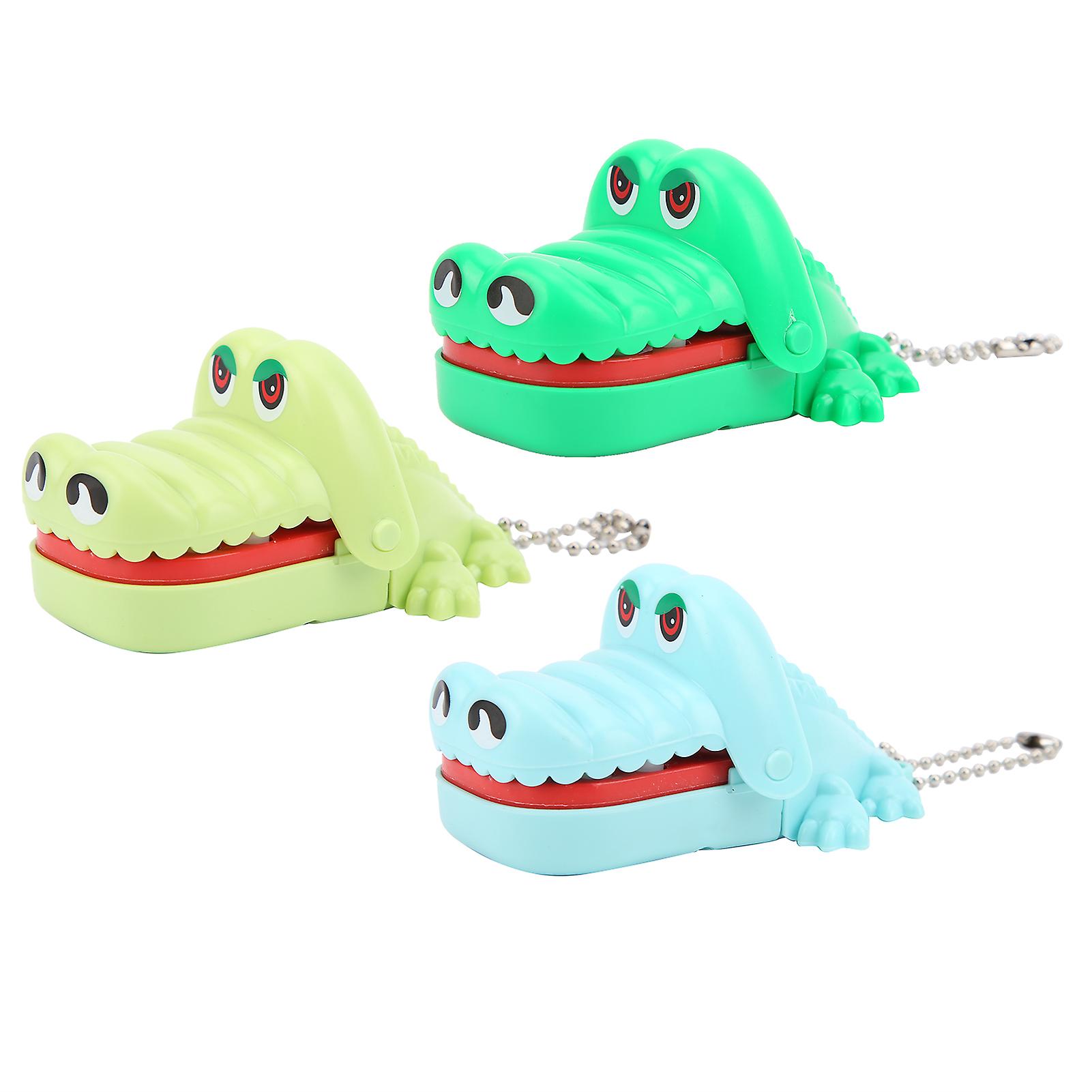 3pcs Children Cartoon Animal Teeth Toys Game Cute Biting Finger Toy Key Chain Setbiting Finger Teeth Toy