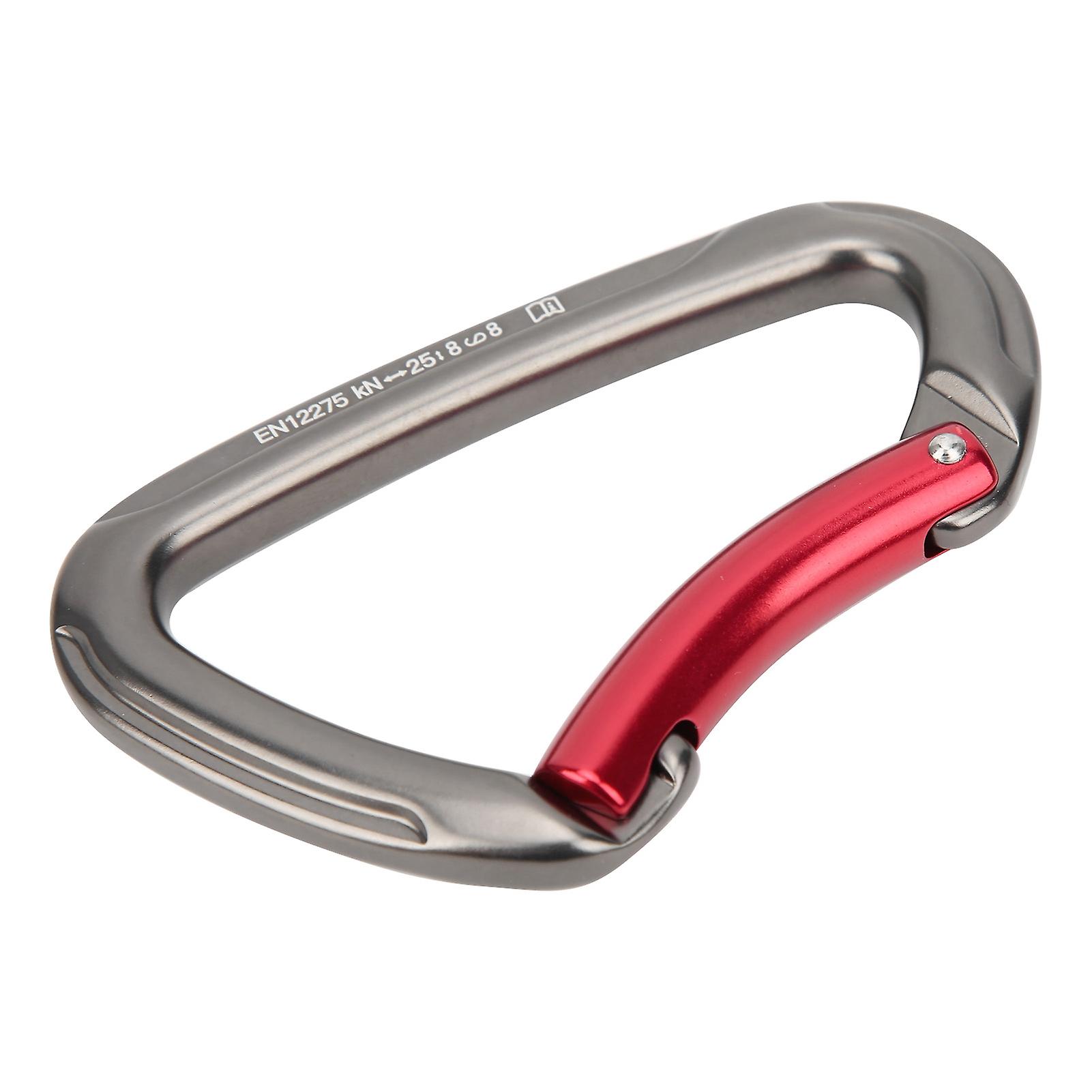 Dtype Climbling Carabiner Wear Resistant 25kn Bearing Aluminium Alloy Outdoor Equipment