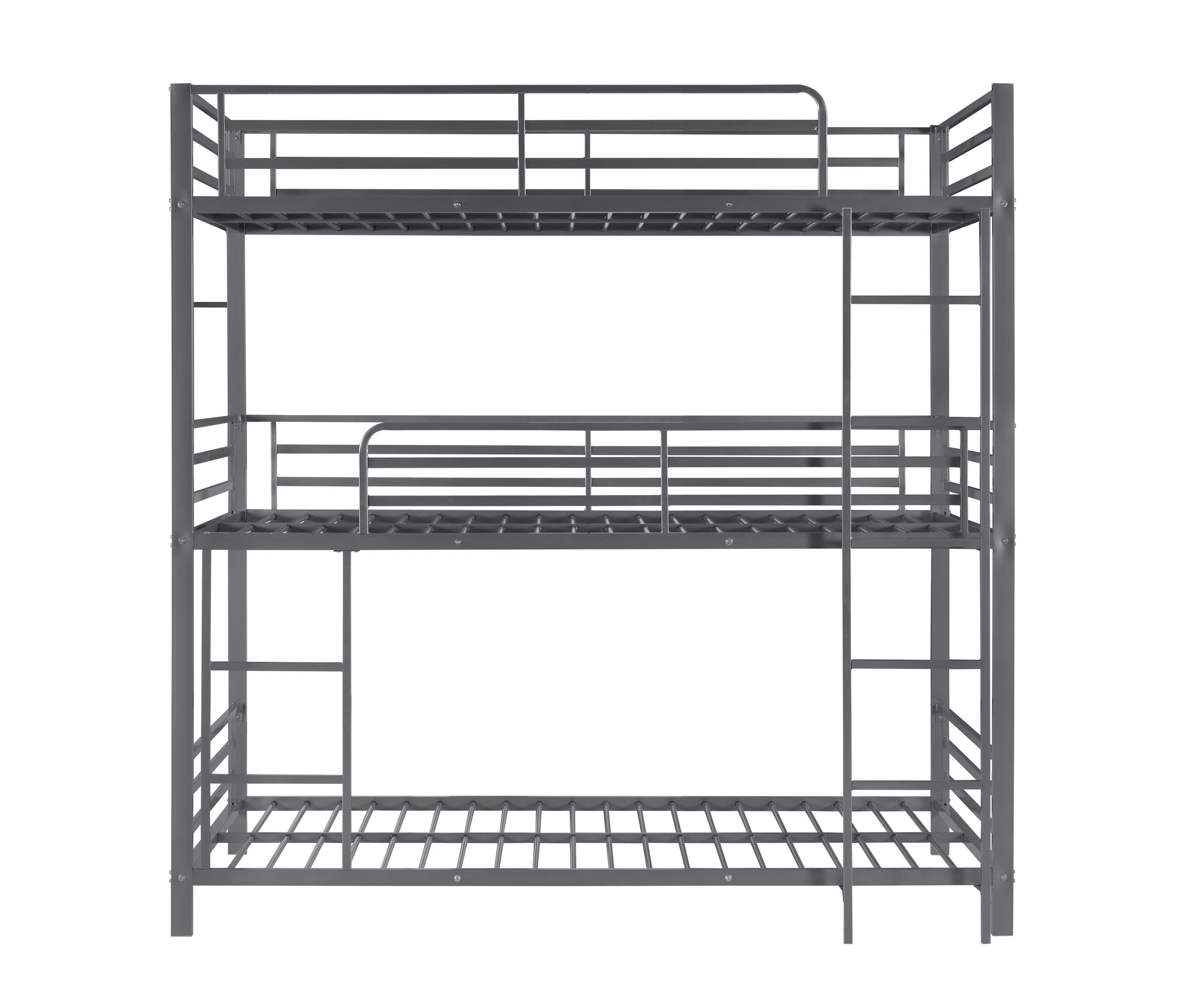 Maynard Metal Triple Twin Bunk Bed Gunmetal-422670