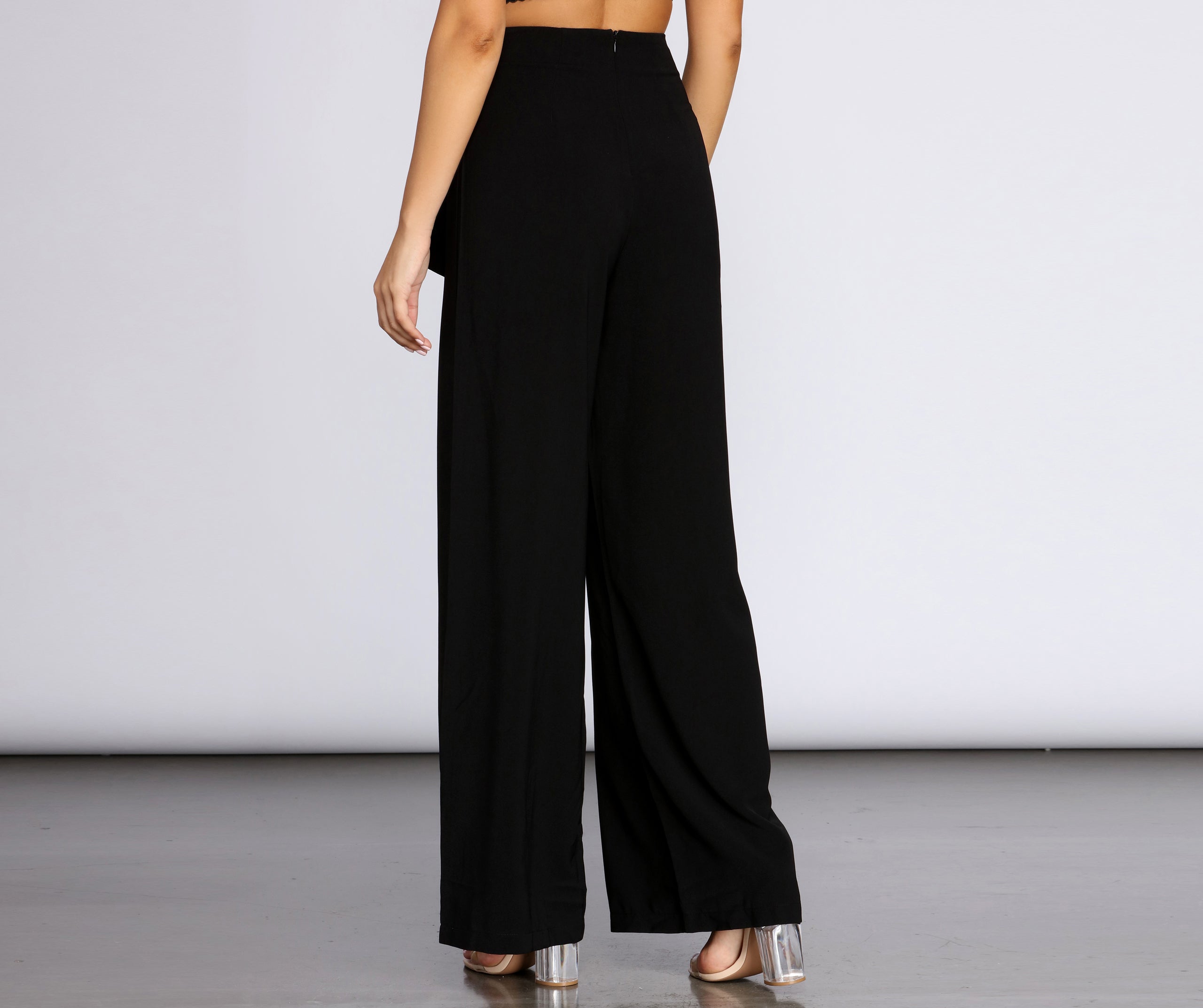 Straight Class Wide Leg Trousers