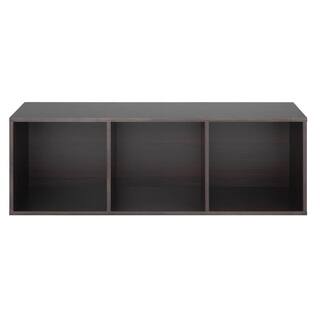 Whitmor 35 in. H x 12 in. W x 11 in. D Espresso 3- Cube Organizer 64228855ESPRBB