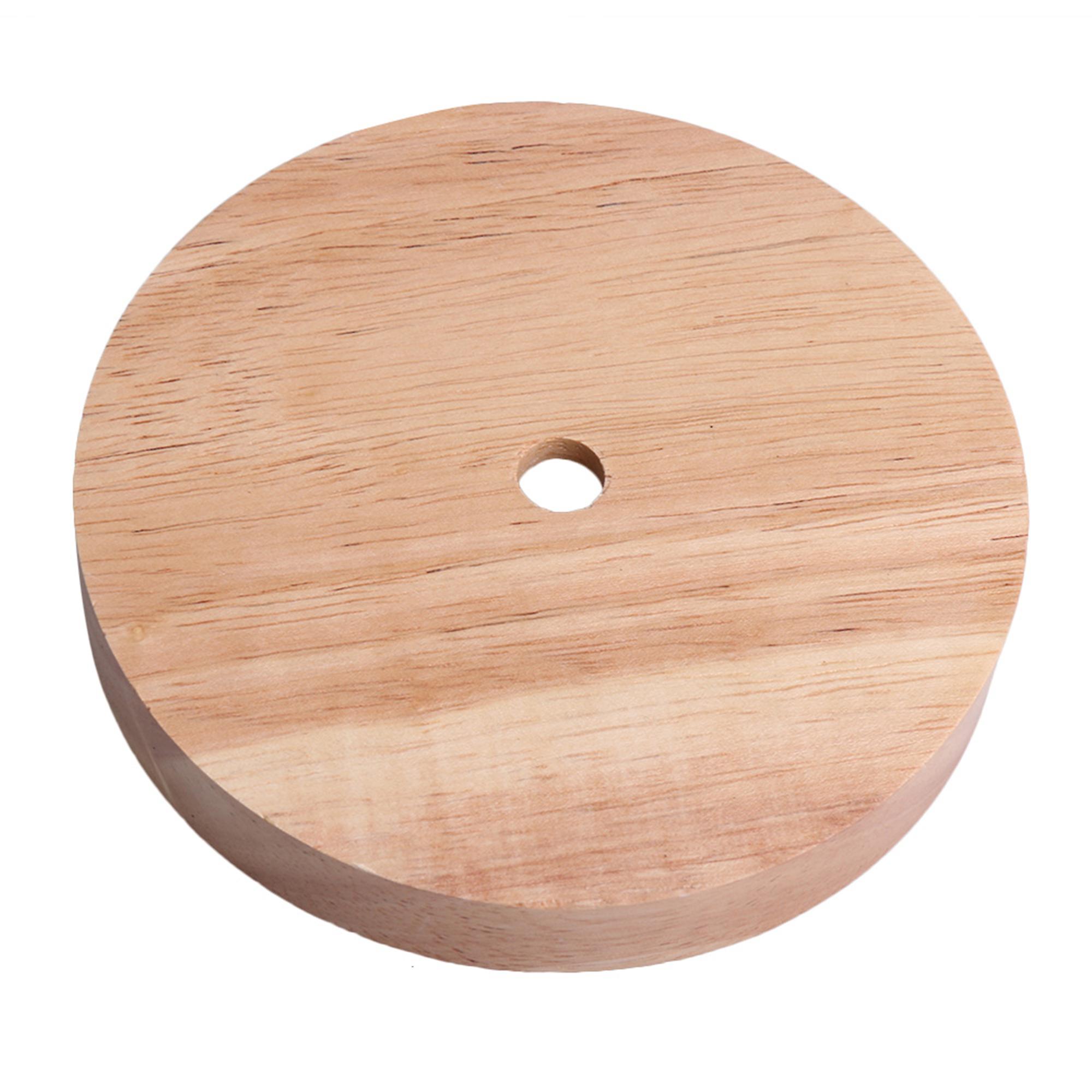 Round Wood Bulb Base Unpainted for Desk Lamp Light