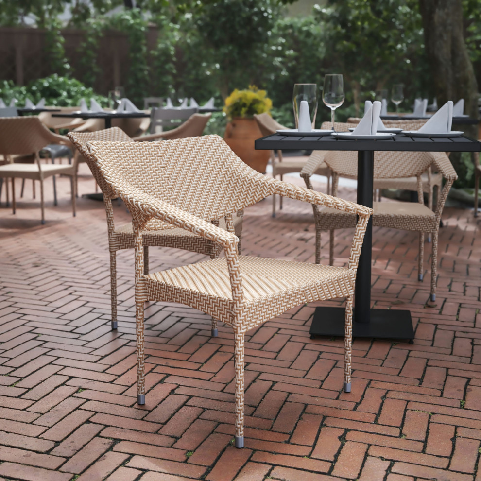 Natural Patio Stack Chair   Transitional   Outdoor Lounge Chairs   by PARMA HOME  Houzz