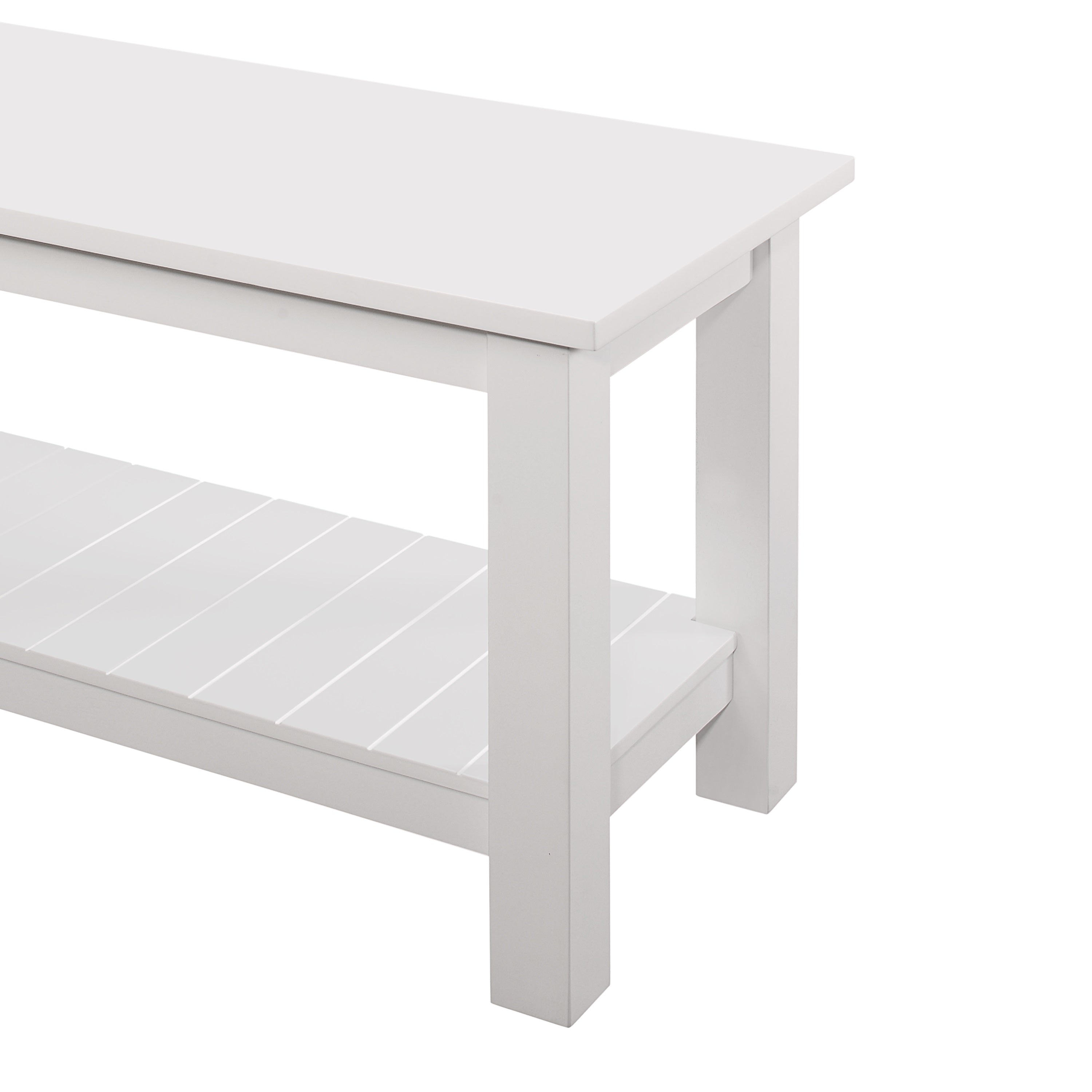 Manor Park Edison Storage Bench, White