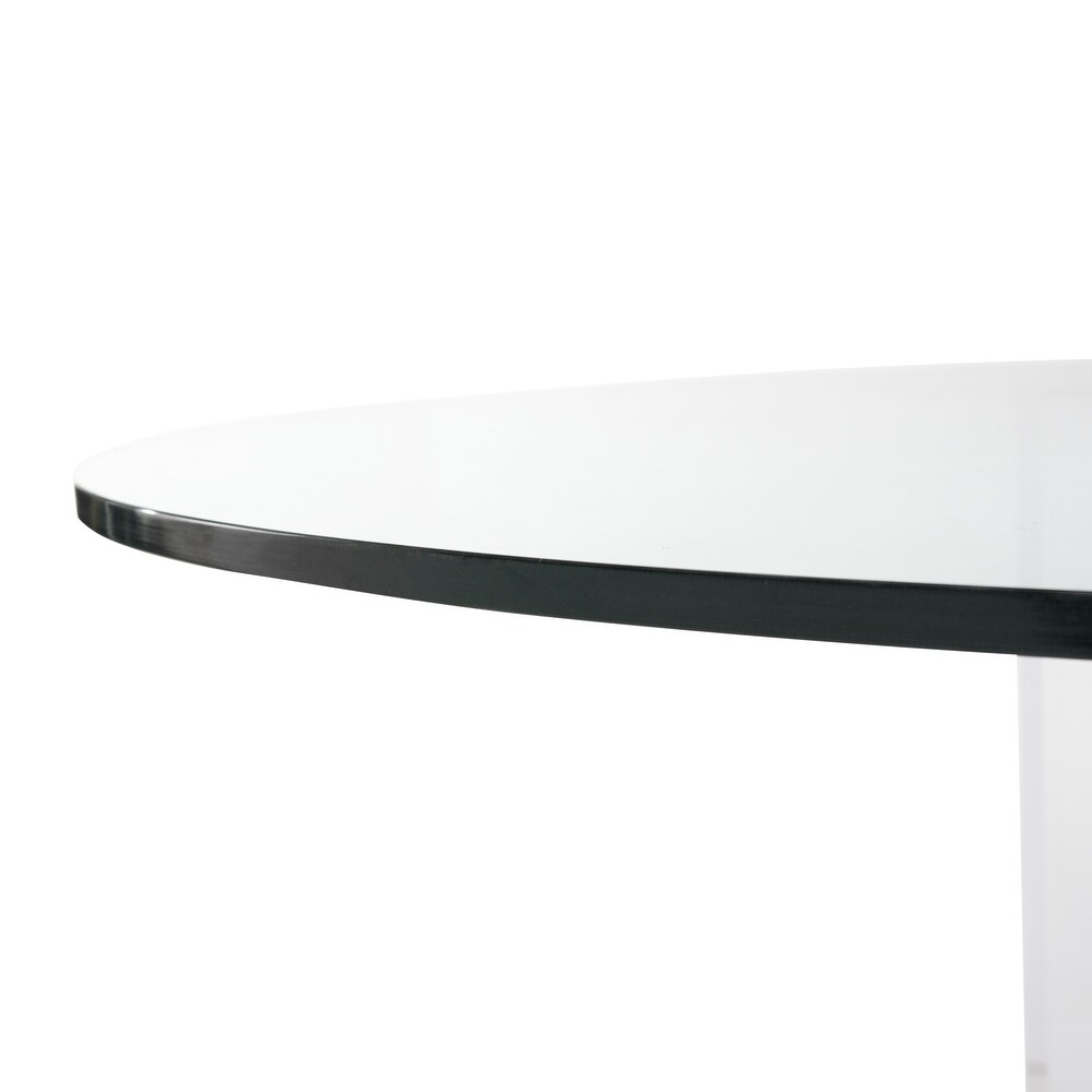 SAFAVIEH Couture Xevera Round Acrylic Dining Table   42\