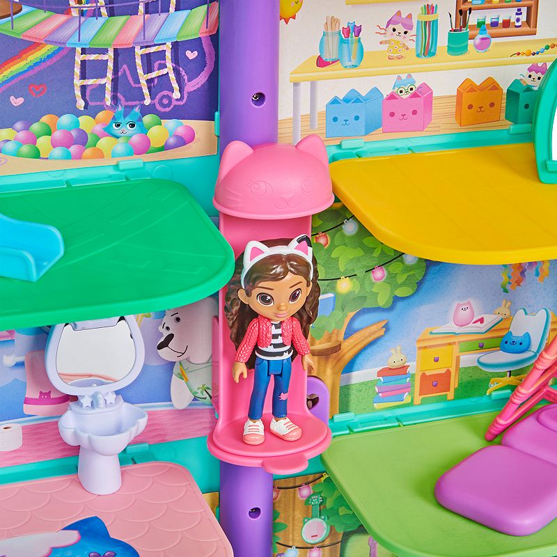 Spin Master DreamWorks Gabby's Dollhouse Purrfect Dollhouse with 2 Toy Figures and Accessories