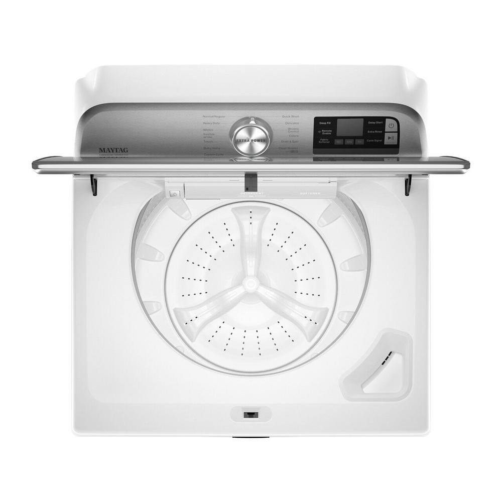 Maytag 5.3 cu. ft. Smart Capable White Top Load Washing Machine with Extra Power Button ENERGY STAR MVW7232HW