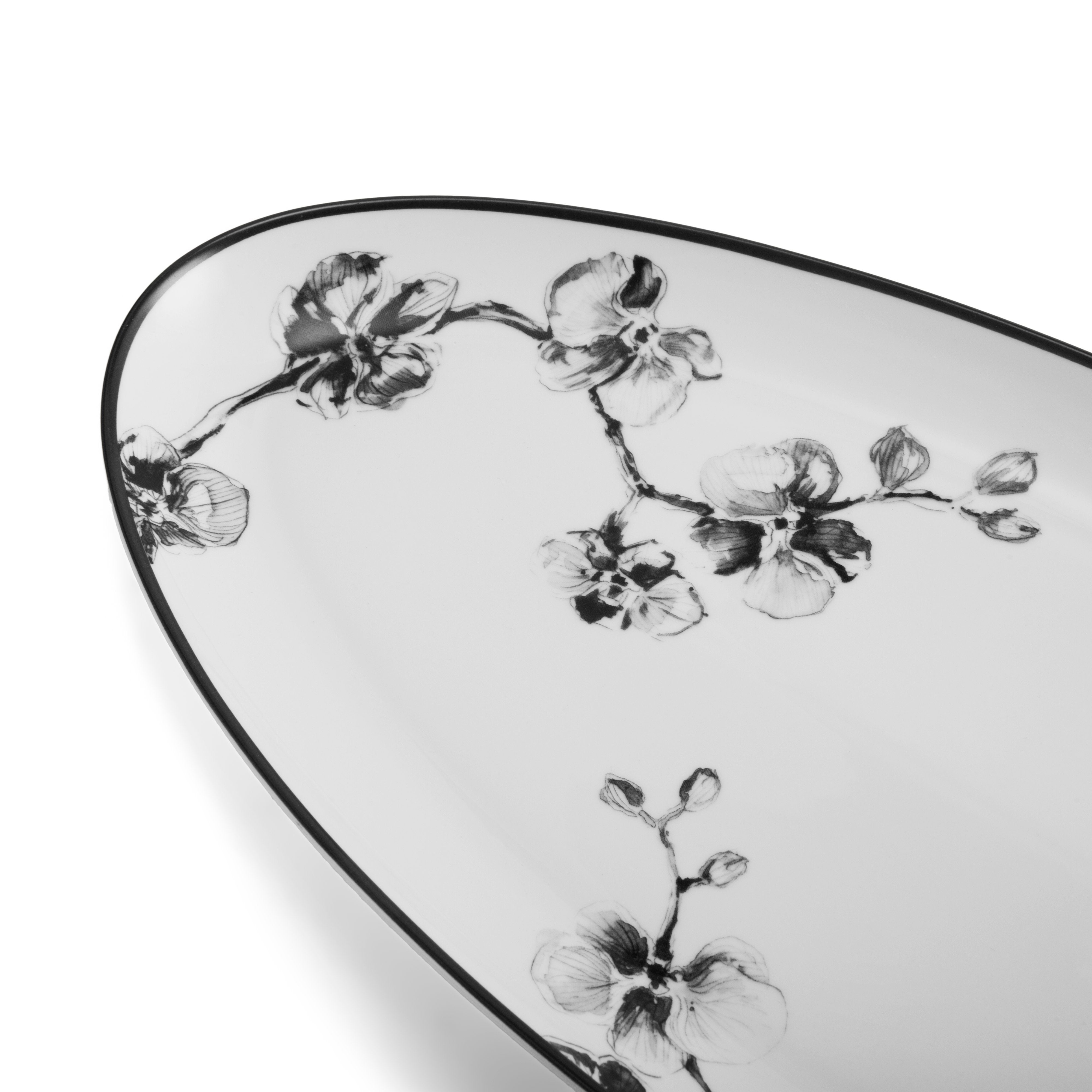 Black Orchid Serving Platter