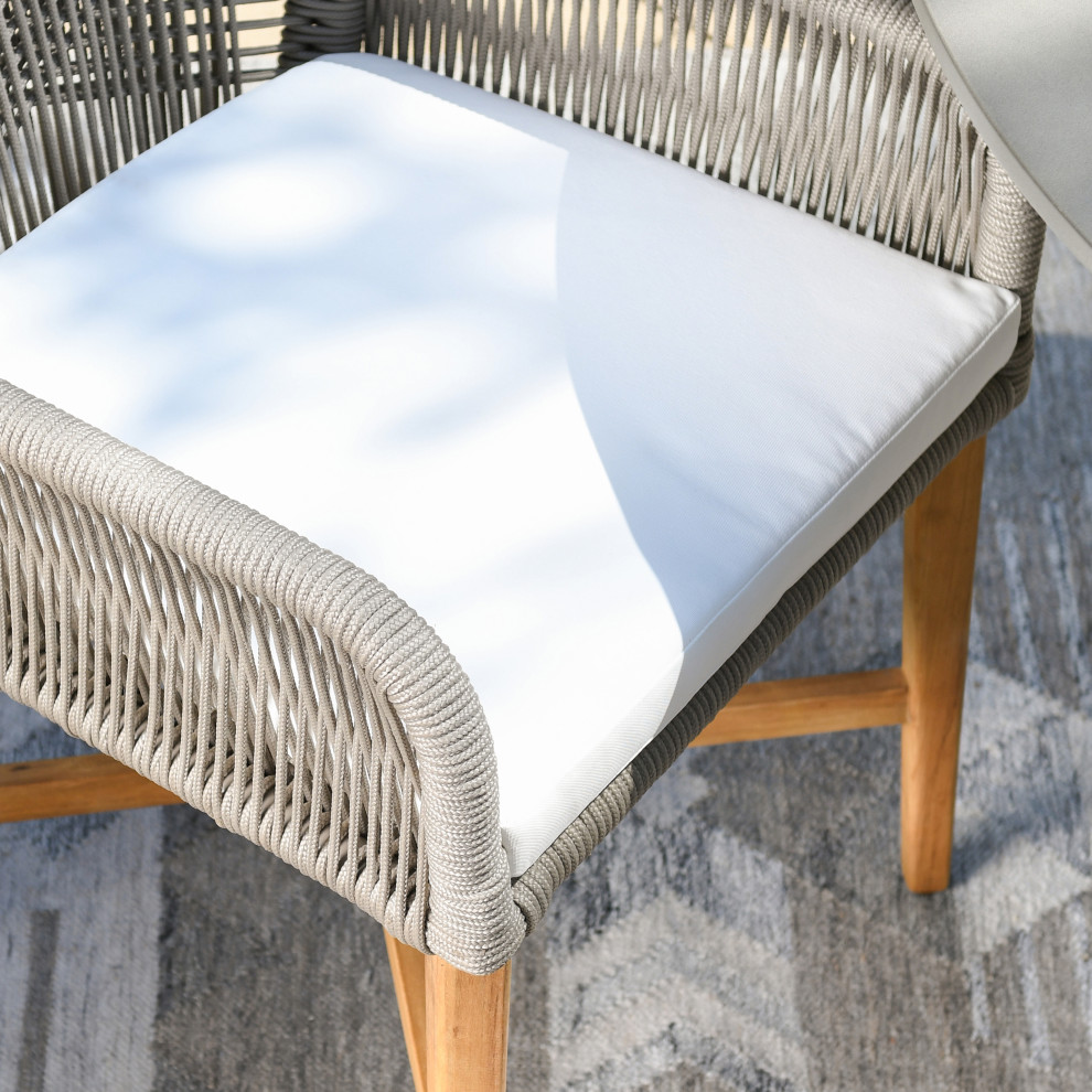 Marley Outdoor Dining Chair Ash Gray   Beach Style   Outdoor Dining Chairs   by Kosas  Houzz