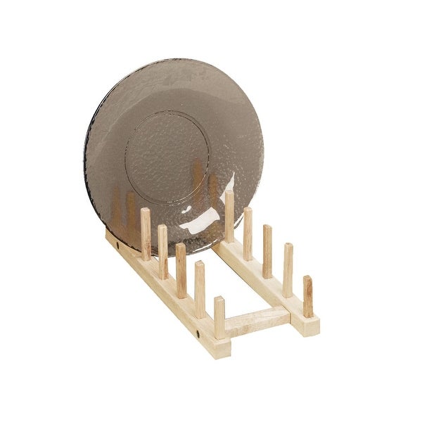 Wooden Plate Storage Rack， Set of 2