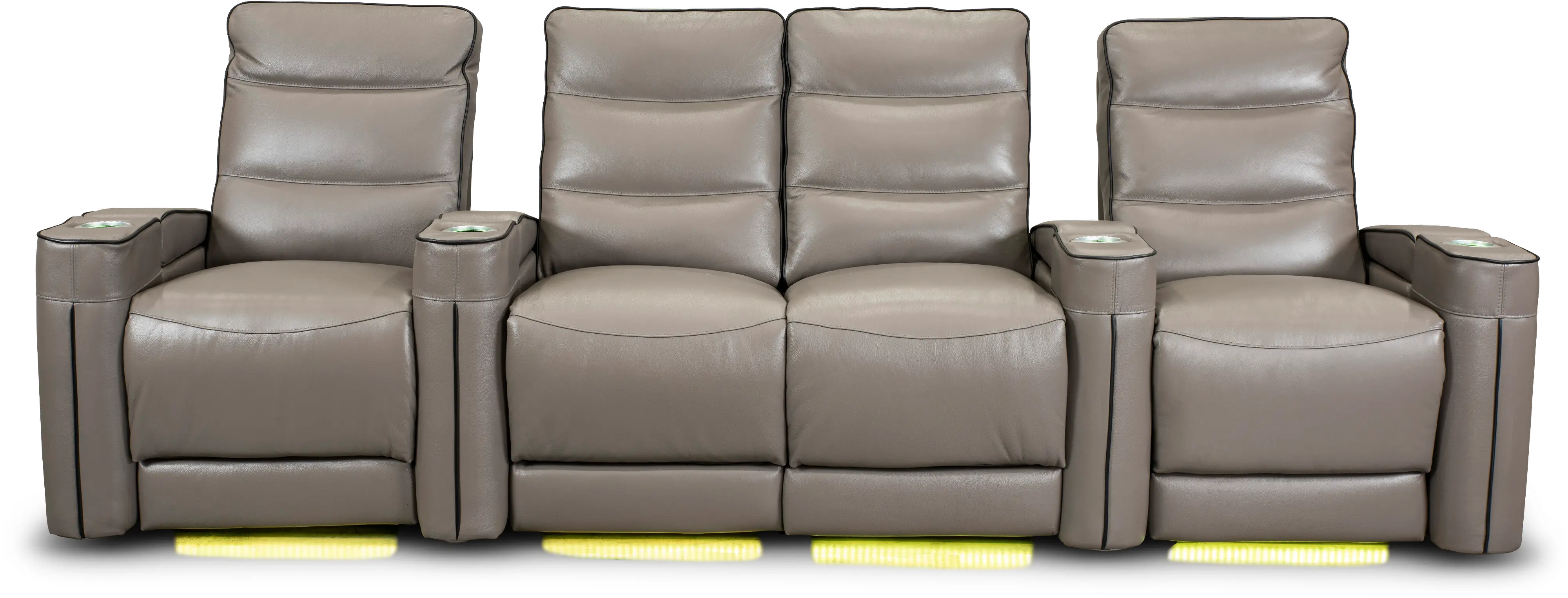 Beckett Leather-Match 3-Piece Home Theater Seating