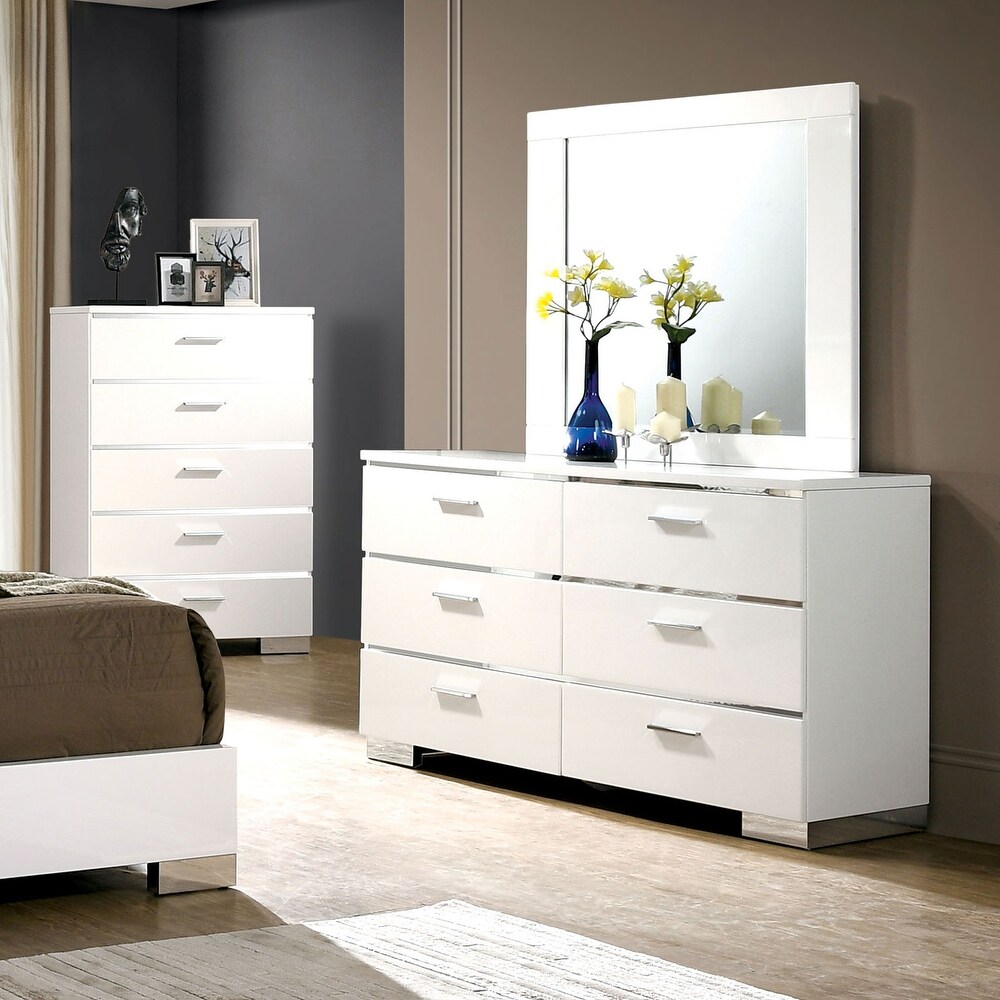 Wooden Dresser in White Finish