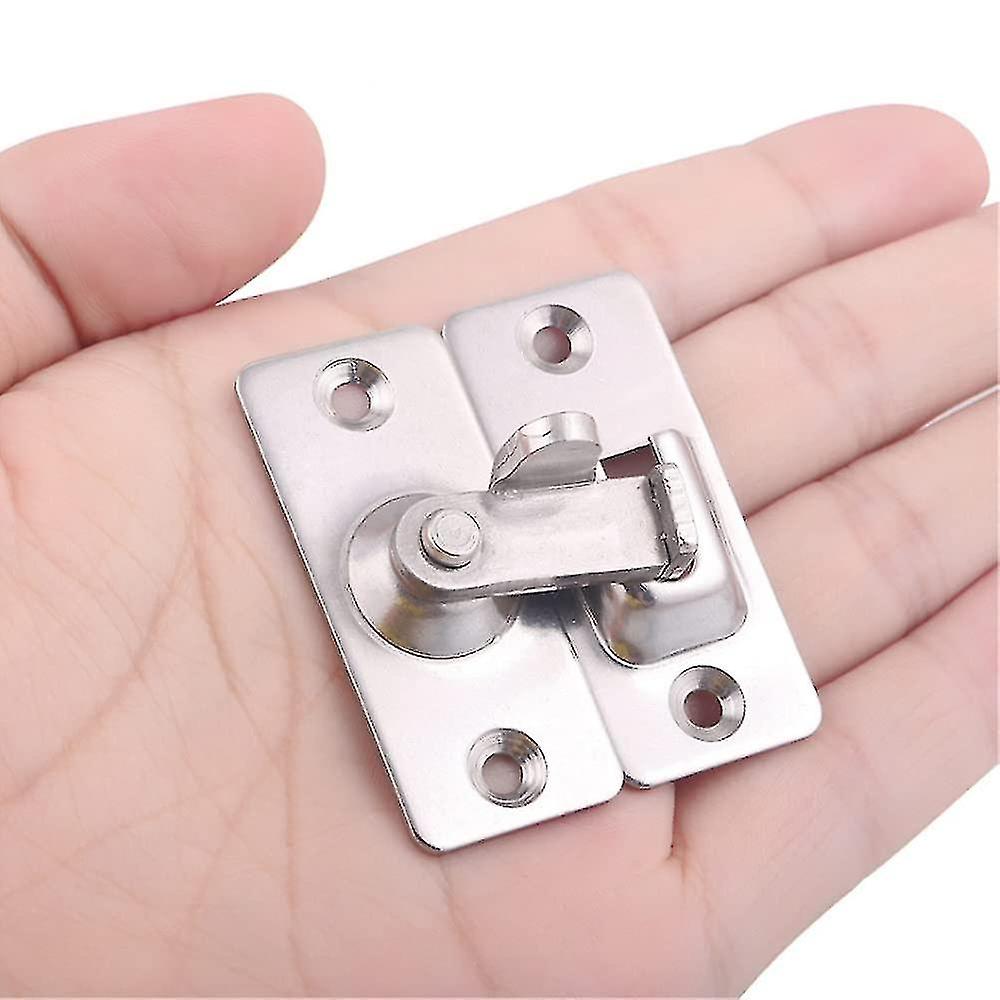 Door Hasp Latch Small 90 Degree Right Angle Buckle Hook Lock Bolt Stainless Steel Lock Sliding Flip