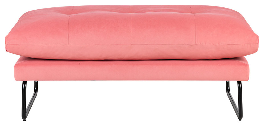 Karla Velvet Contemporary Loveseat and Ottoman   Contemporary   Loveseats   by Lilola Home  Houzz