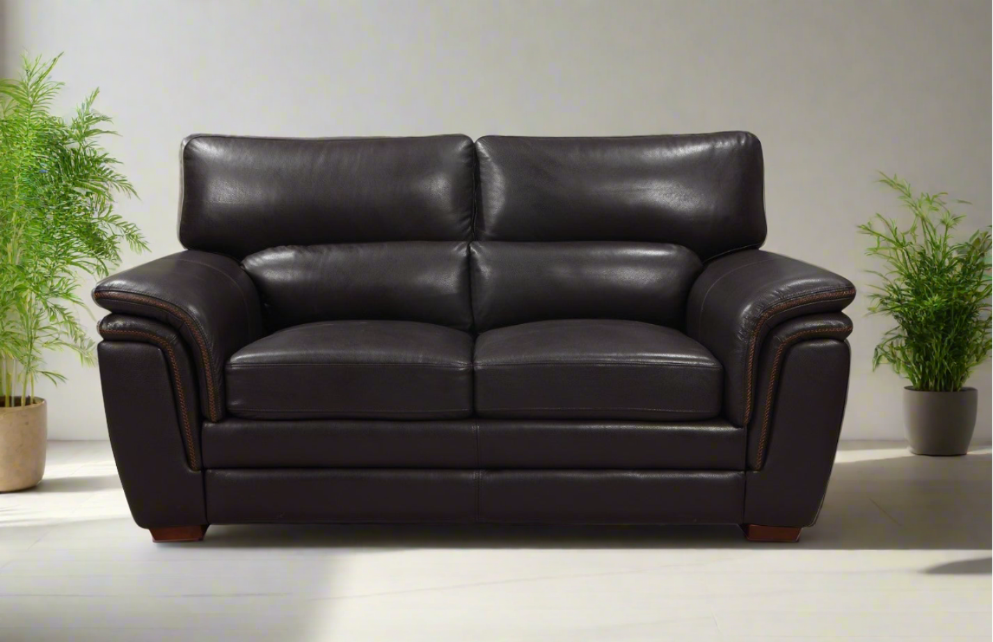 Andre Leather Loveseat