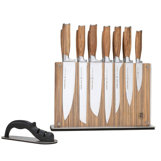 Schmidt Brothers Cutlery Zebra Wood 15pc Knife Block Set