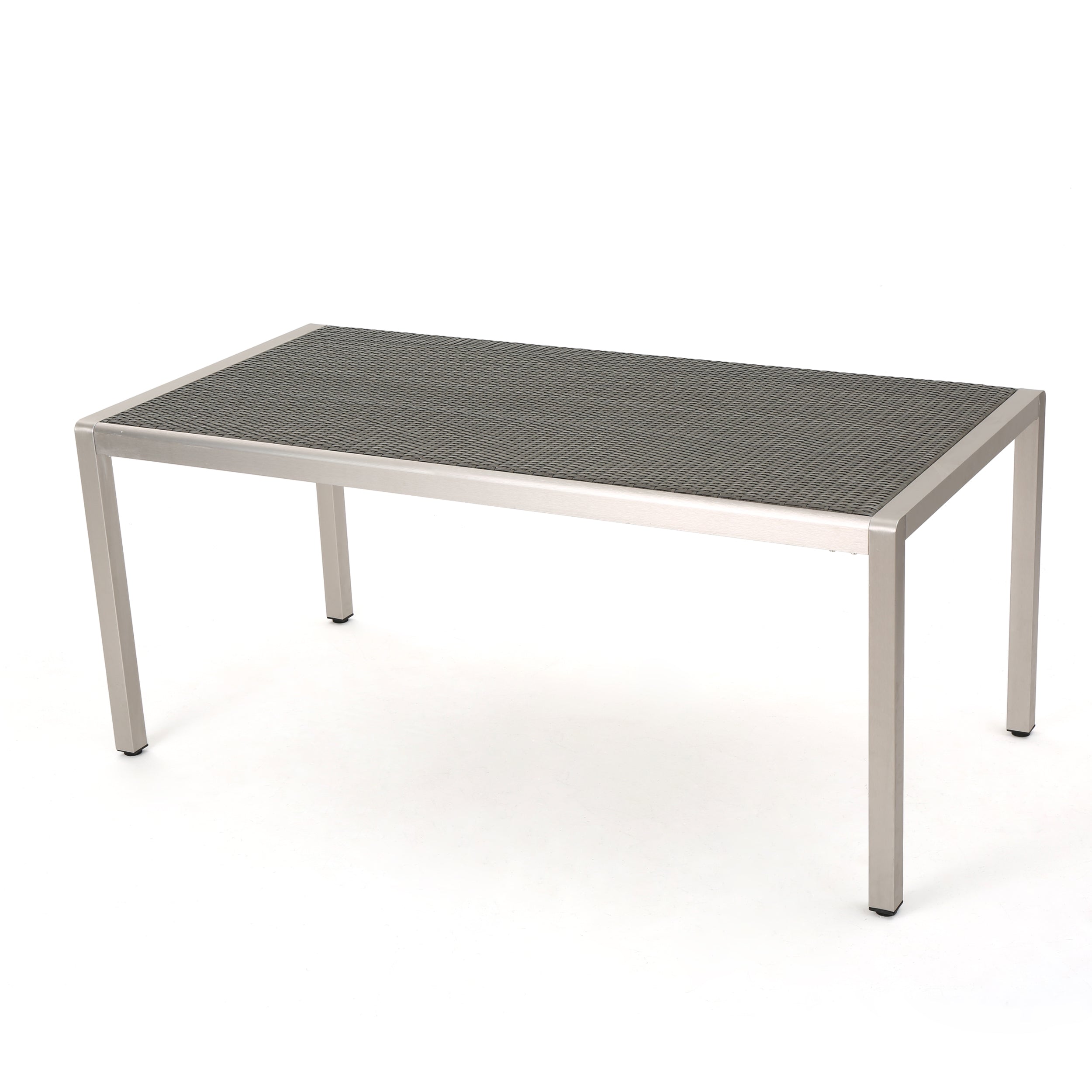 Coral Bay Outdoor Aluminum Dining Table w/ Wicker Top