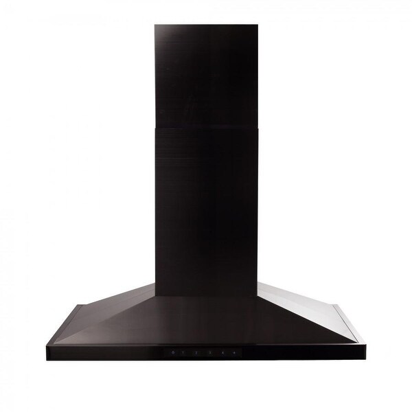 ZLINE Convertible Vent Island Mount Range Hood in Black Stainless