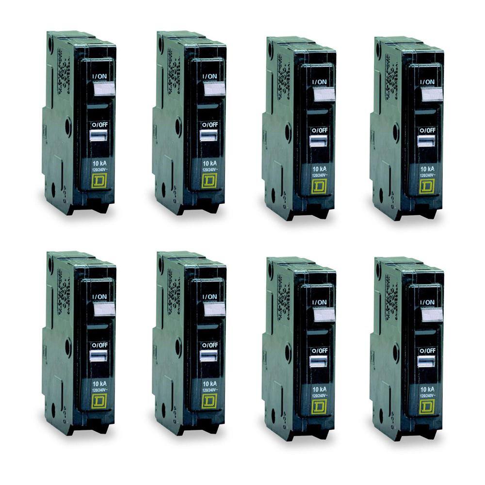 Square D QO 15 Amp Single-Pole Circuit Breaker (8-Pack) QO115CP8