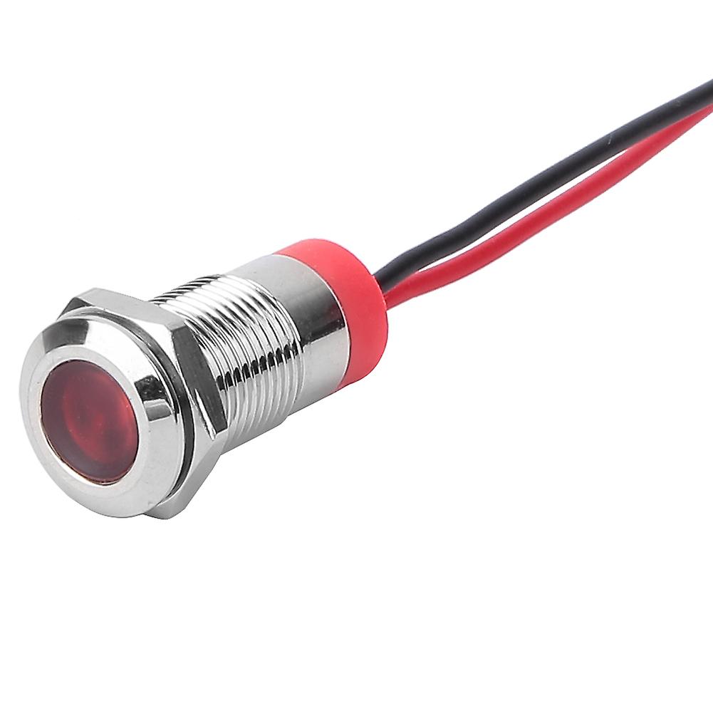 50pcs Ip65 Waterproof Bem-10c High Quality Metal Warning Led Light Indicator 10mm(red 12v)