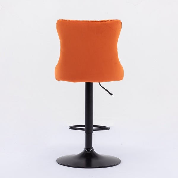 Modern Swivel Velvet Barstools Adjusatble Seat Height from 25-33 Inch