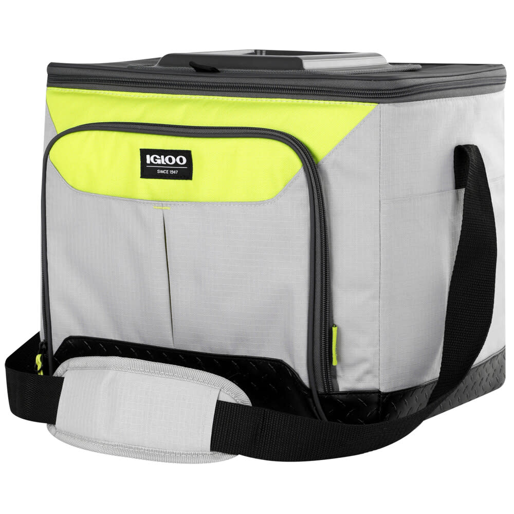 Igloo  Insulated Trek Hard Liner Cooler 28 Can Ash Gray/Acid Green ;