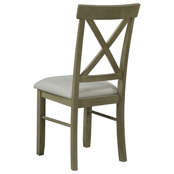 2-Piece Farmhouse Upholstered Dining Chairs