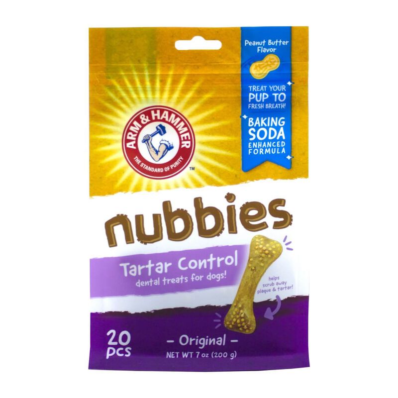 Arm and Hammer Nubbies Peanut Butter Flavor Dental Dog Treats 20ct