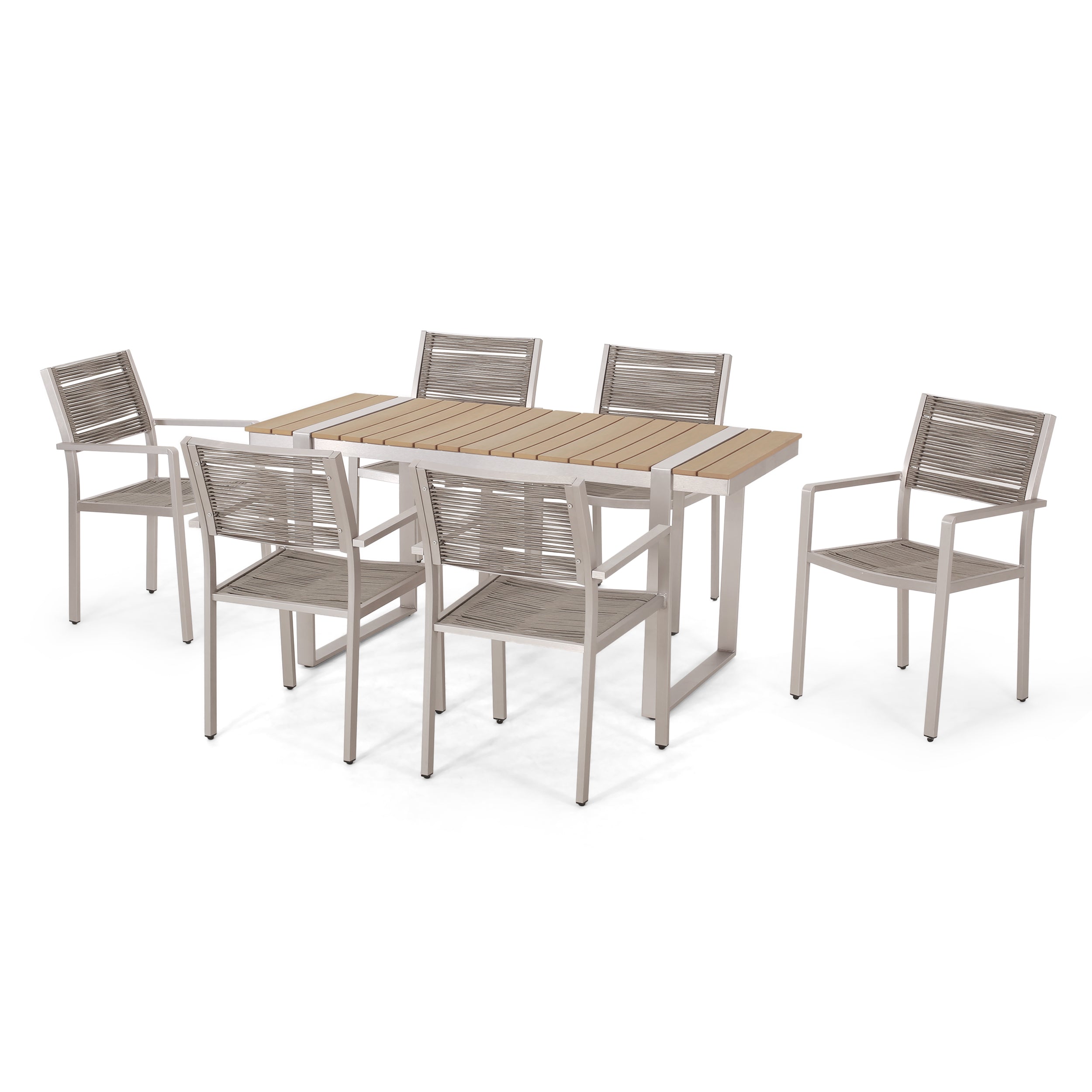 Quay Outdoor 7 Piece Aluminum Dining Set