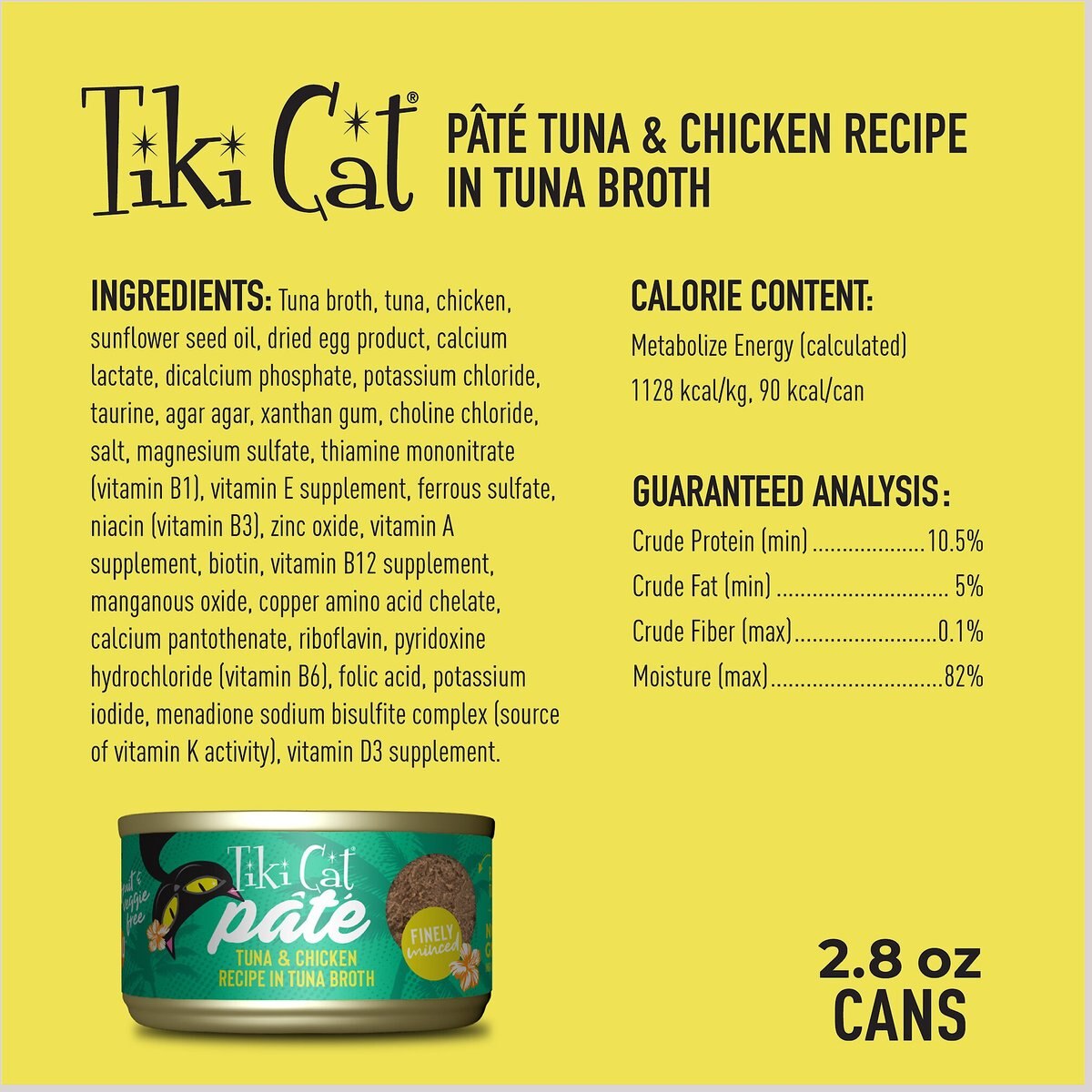 Tiki Cat Luau Ahi Tuna and Chicken Pate Wet Cat Food